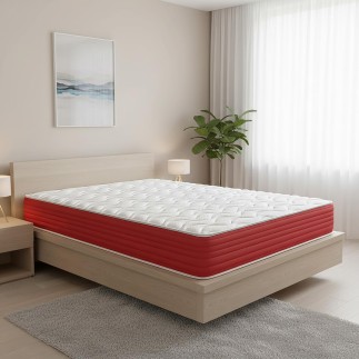 DUÉRMETE ONLINE - Colchón Viscoelástico Lite Reversible, Firme y Confortable, Cara Invierno/Verano, Blanco, Altura 20 cm, 135