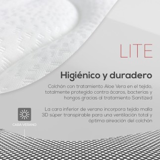 DUÉRMETE ONLINE - Colchón Viscoelástico Lite Reversible, Firme y C