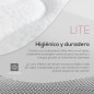 DUÉRMETE ONLINE - Colchón Viscoelástico Lite Reversible, Firme y Confortable, Cara Invierno/Verano, Blanco, Altura 20 cm, 135 DUÉRMETE ONLINE - Colchón Viscoelástico Lite Reversible, Firme y Confortable, Cara Invierno/Verano, Blanco, Altura 20 cm, 135