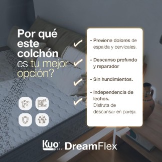 KUO Dream - Colchón DreamFlex | Colchón Viscoelástico | Altura 23