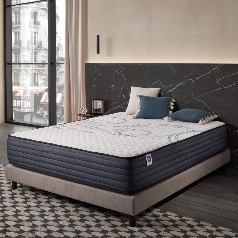 Naturalex ® | Perfectsleep | Colchón Viscoelástico 135x190x20 Cm | Blue Látex Multicapa HR | Transpirable - Firme - Confortab Naturalex ® | Perfectsleep | Colchón Viscoelástico 135x190x20 Cm | Blue Látex Multicapa HR | Transpirable - Firme - Confortab