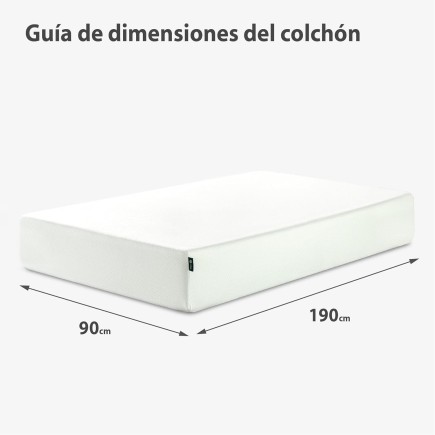 Zinus Green Tea Essential - Colchón de Espuma viscoelástica | 100 x 200 cm | Altura 20 cm | dureza Media H3-H4 | colchón Bara