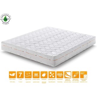 Marcapiuma Colchón Látex Matrimonio 135x190 Alto 20 cm SEVENLIFE 2
