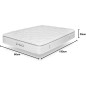 HYPNIA Colchón Bienestar Superior con Espuma Viscoelástica para niño 90x190cm